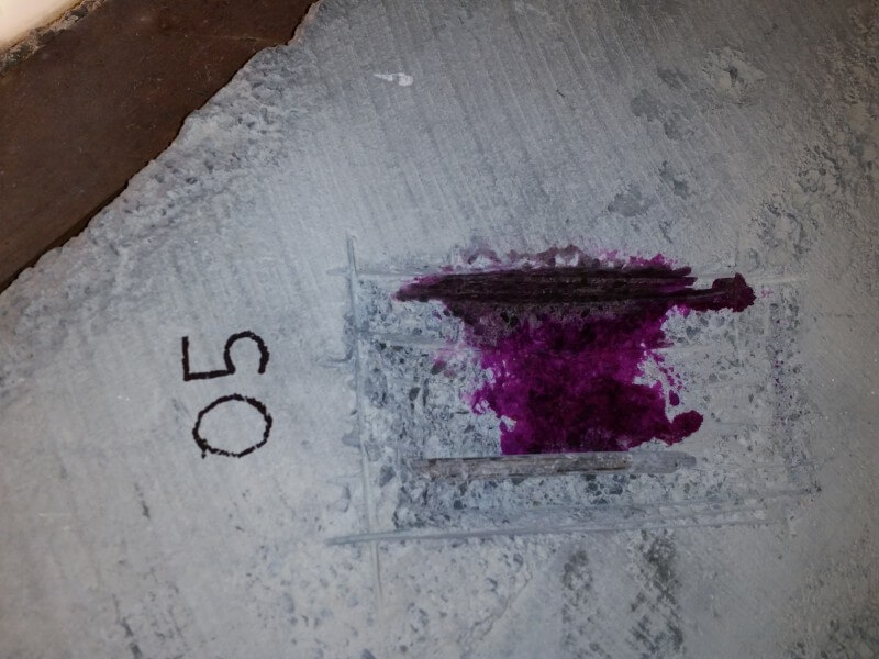 Concrete Carbonation Testing 3